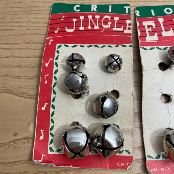 Vintage Critrion Jingle Bells On Original Card Made In USA 10 Christmas Bell - Picture 2 of 6